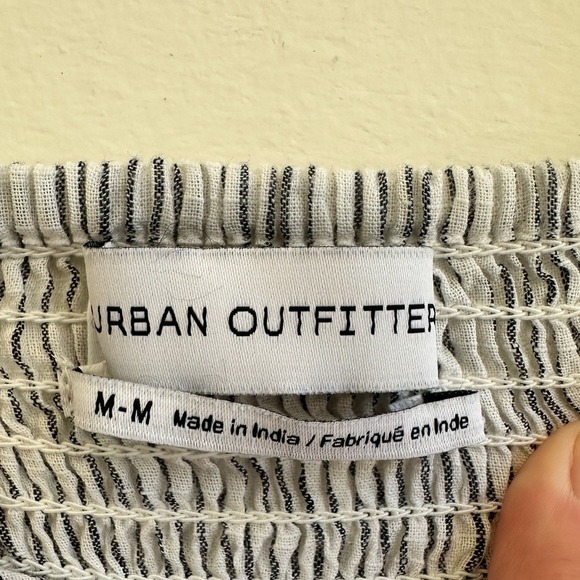 Urban Outfitters Positano Striped Cotton Button Down Midi Dress - Picture 5 of 8